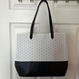 Laser cut Leather Tote Bag - Giani Bernini